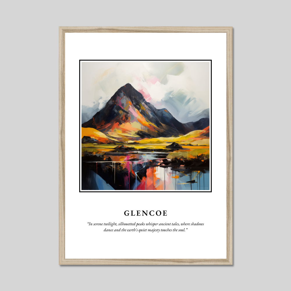 Poster in a natural frame