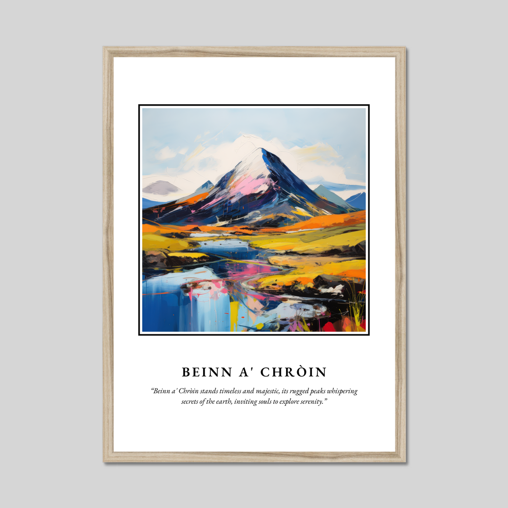 Poster in a natural frame