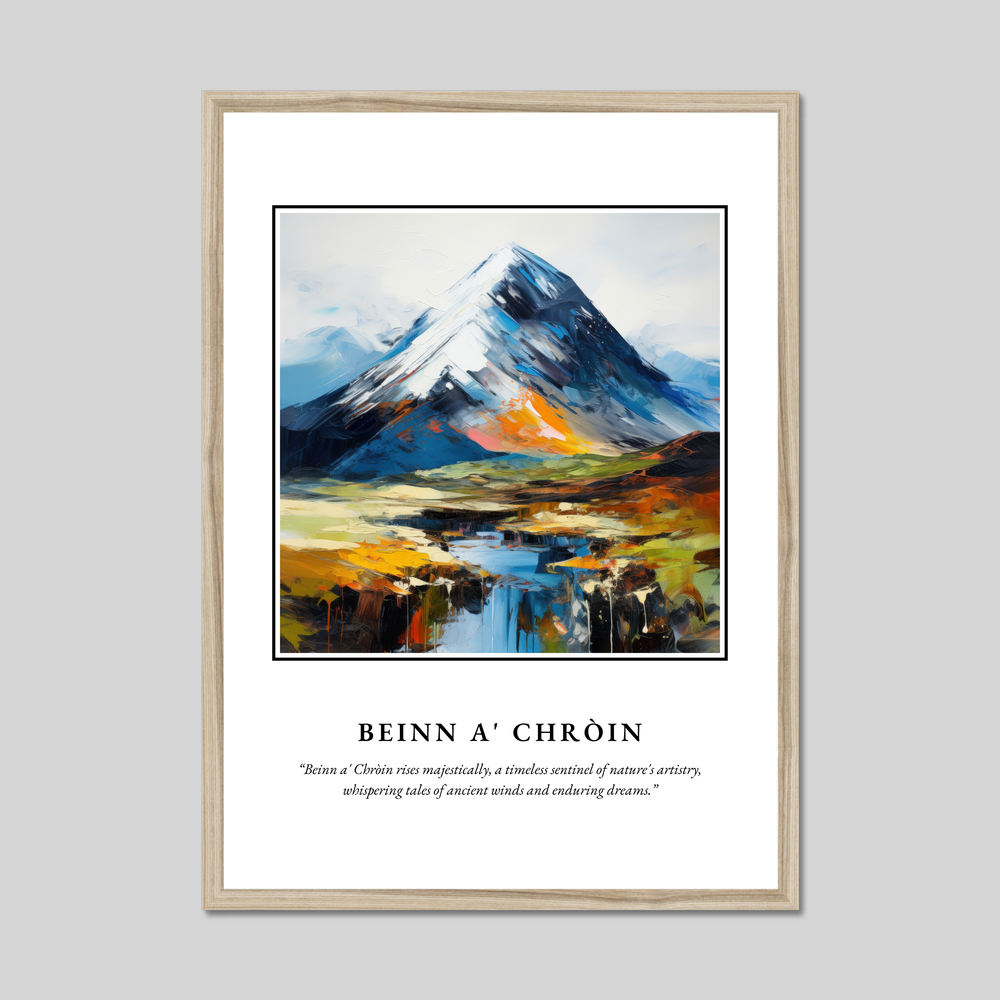 Poster in a natural frame