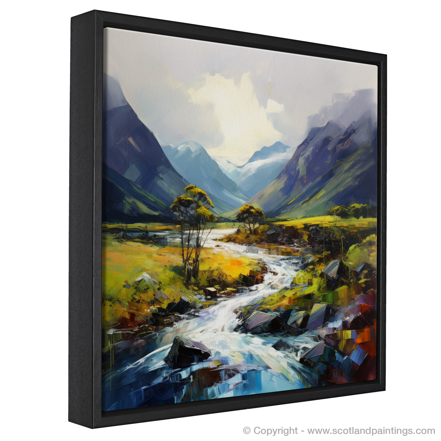Painting and Art Print of Morning dew in Glencoe entitled "Morning Dew Dance in Glencoe".