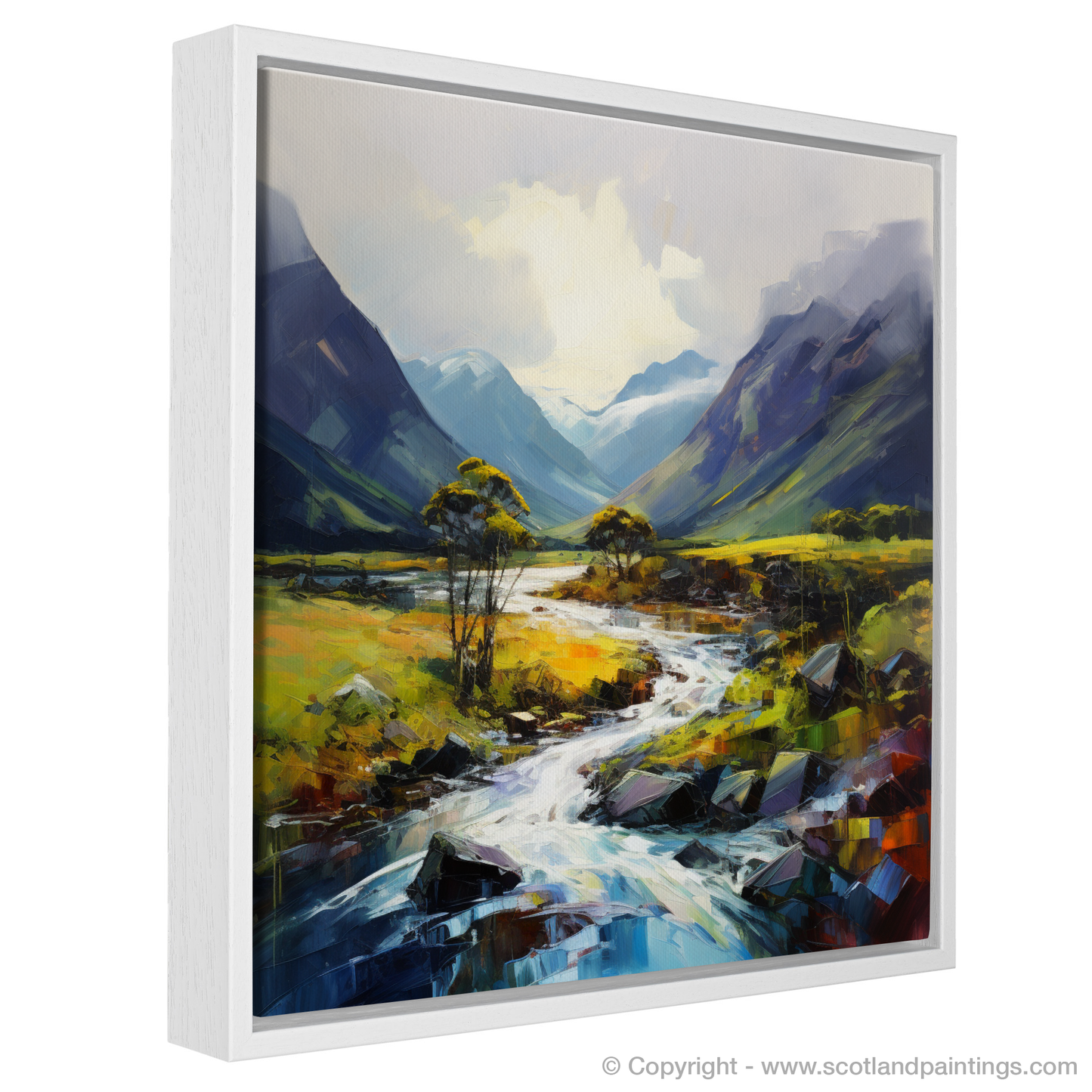 Painting and Art Print of Morning dew in Glencoe entitled "Morning Dew Dance in Glencoe".