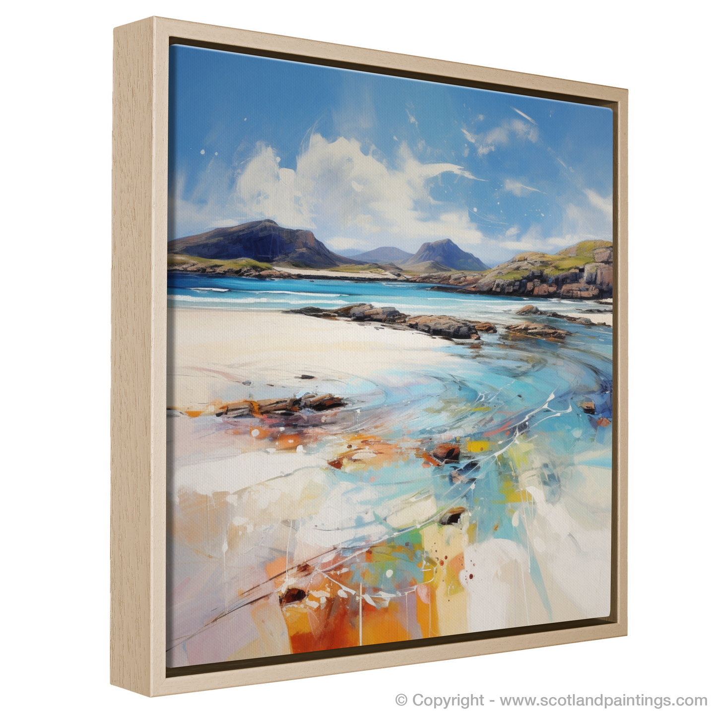 Painting and Art Print of Mellon Udrigle Beach, Wester Ross entitled "Wild Rhythms of Mellon Udrigle Beach".