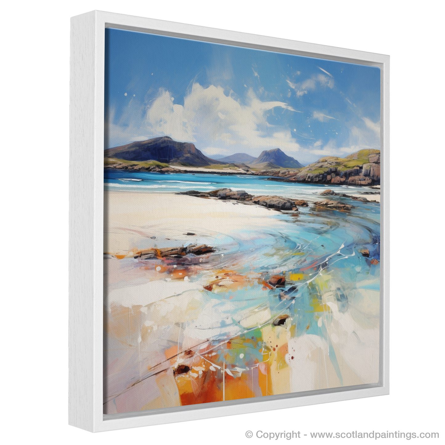 Painting and Art Print of Mellon Udrigle Beach, Wester Ross entitled "Wild Rhythms of Mellon Udrigle Beach".