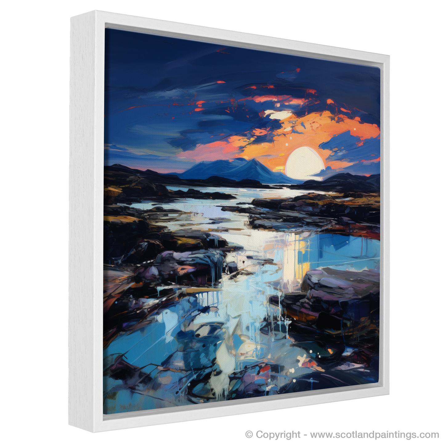 Painting and Art Print of Sound of Iona at dusk. Dusk's Embrace at Sound of Iona.