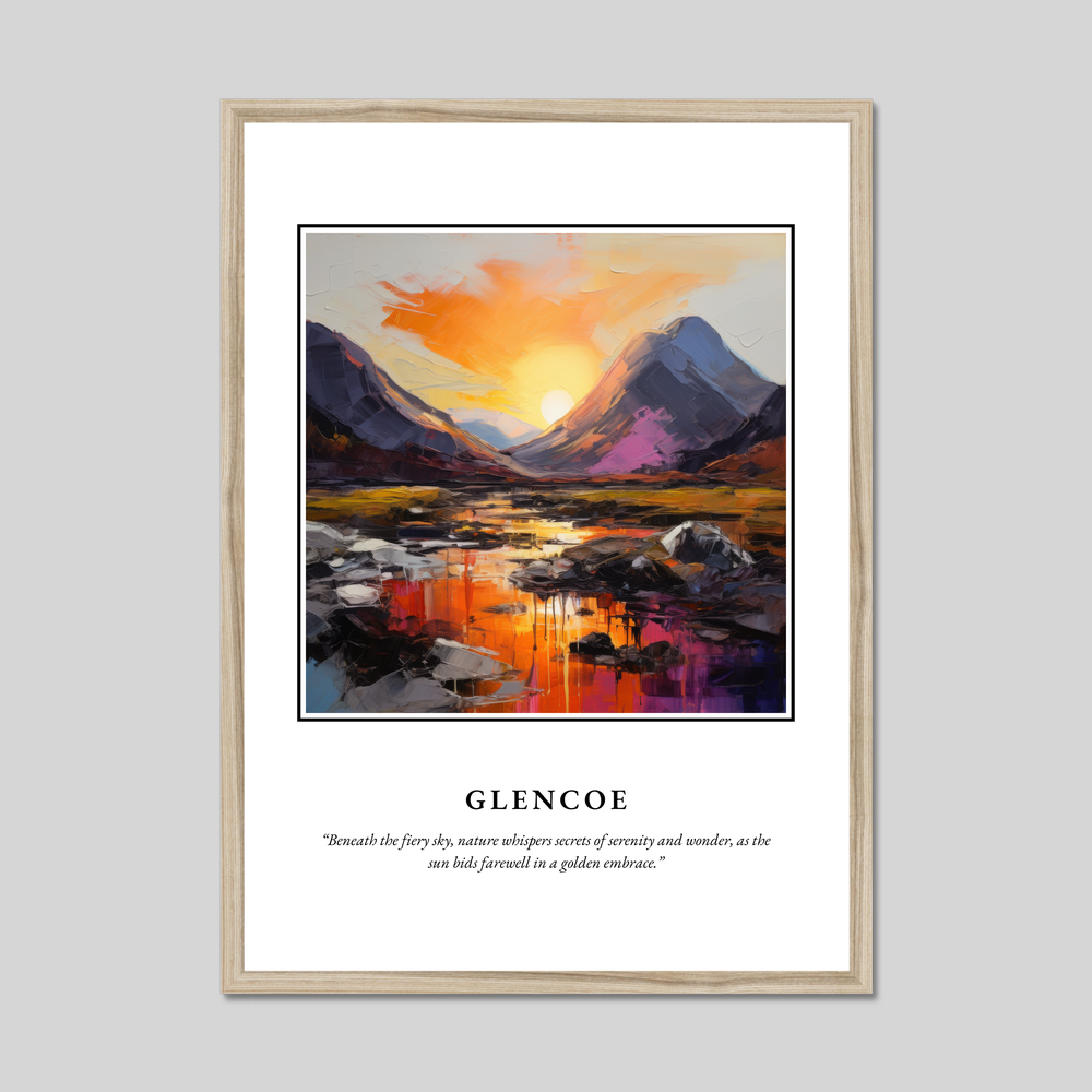 Poster in a natural frame