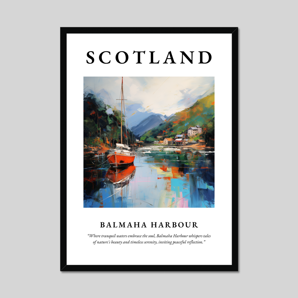 Balmaha Harbour - Framed Poster Print – Scotland Paintings and Art Prints