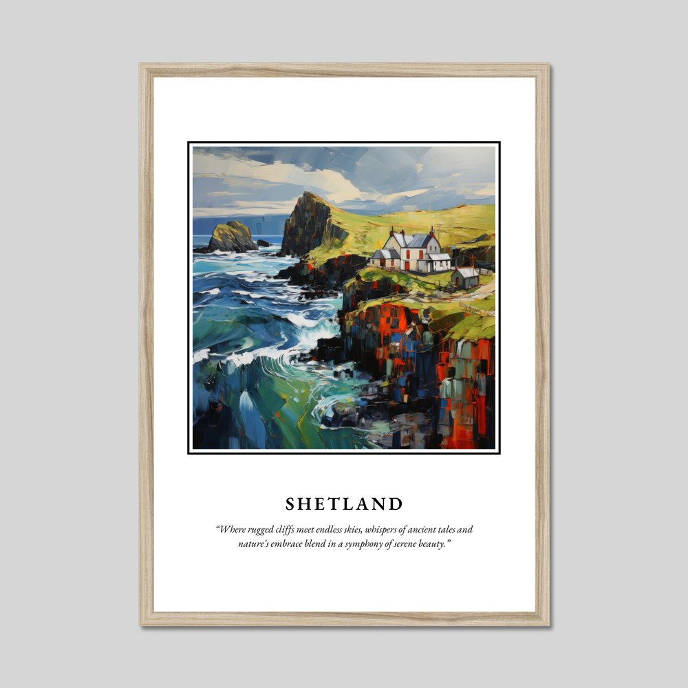 Poster in a natural frame