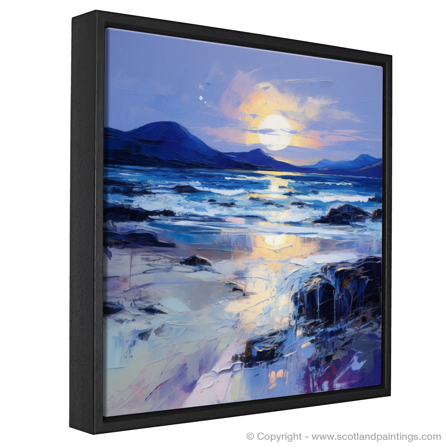Painting and Art Print of Traigh Mhor at dusk. Dusk Embrace at Traigh Mhor.