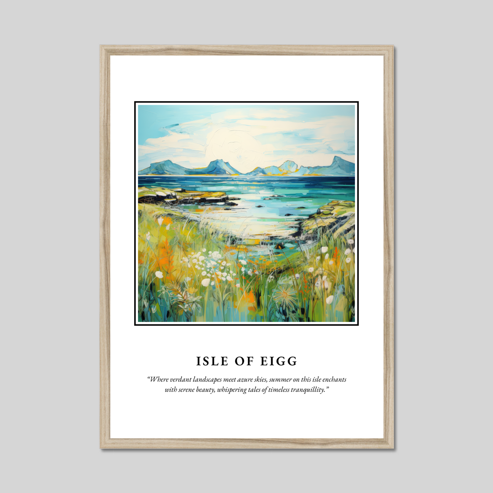 Poster in a natural frame