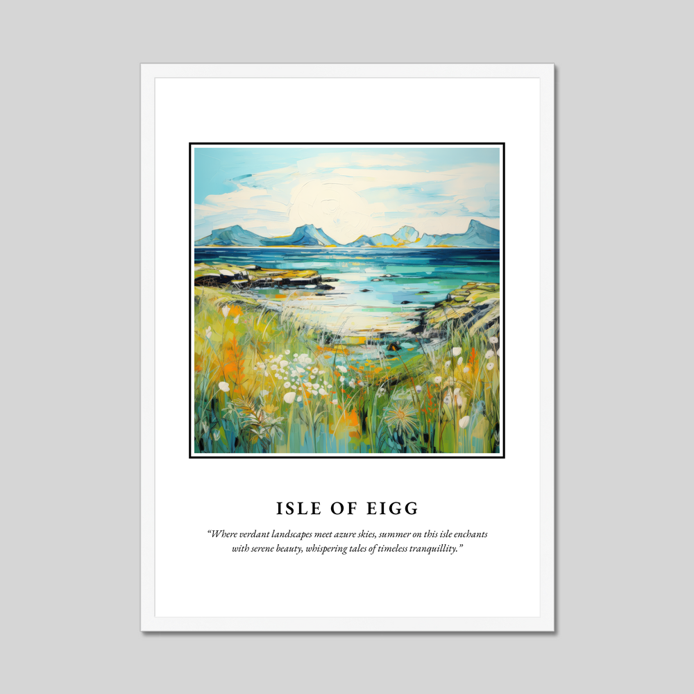 Poster in a white frame