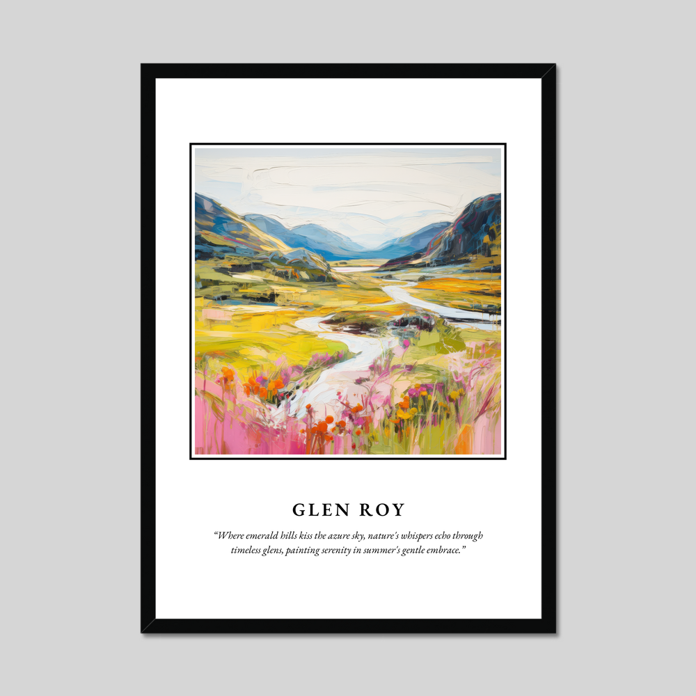 Poster in a black frame