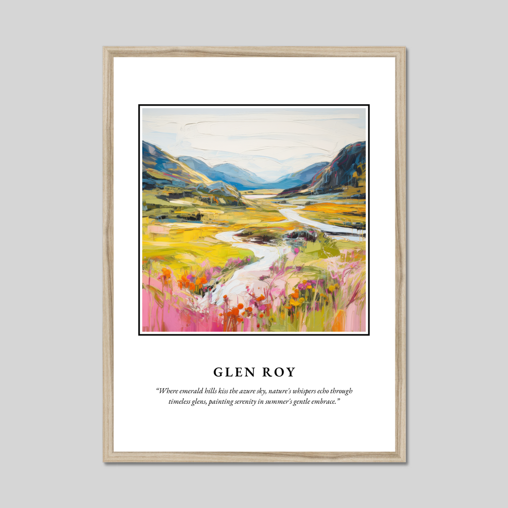 Poster in a natural frame