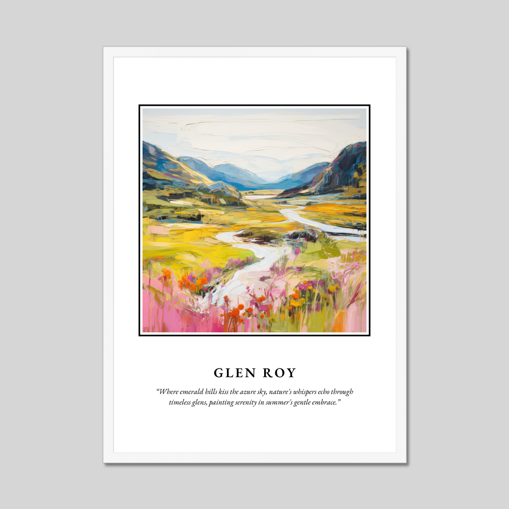 Poster in a white frame