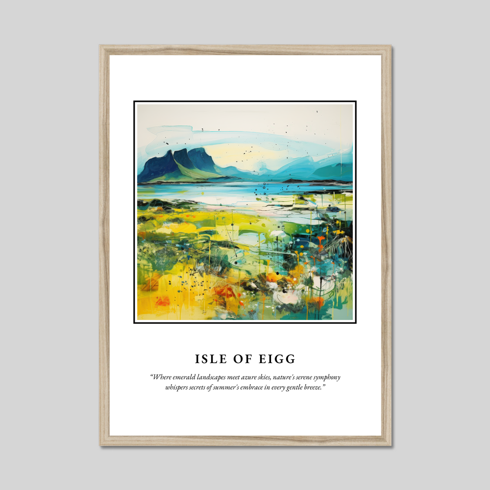 Poster in a natural frame