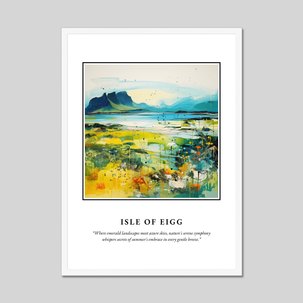 Poster in a white frame