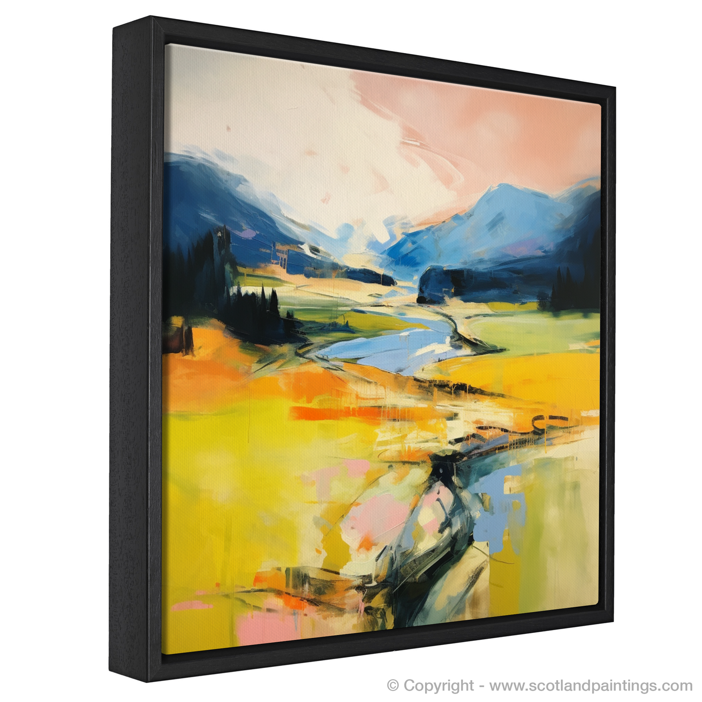 Painting and Art Print of Glen Tilt, Perthshire in summer entitled "Summer Essence of Glen Tilt".