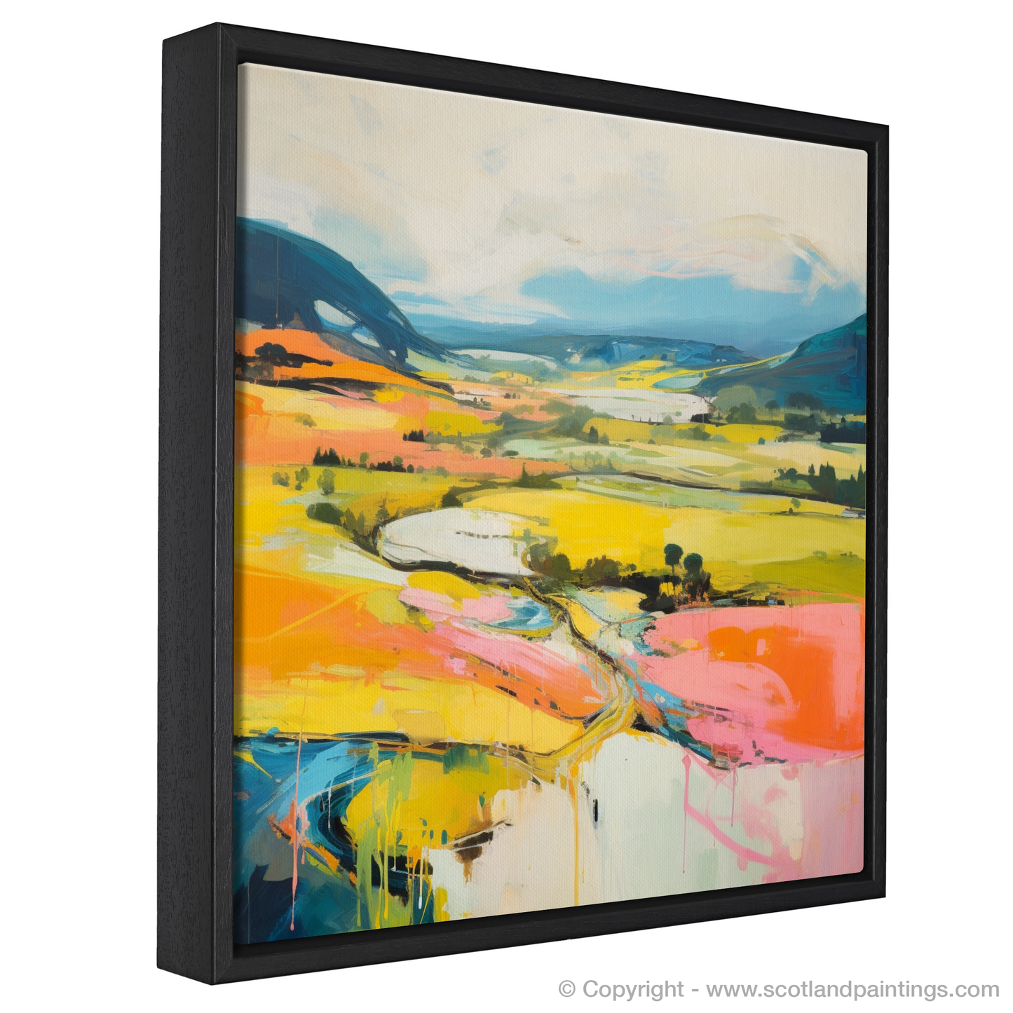 Painting and Art Print of Glen Tilt, Perthshire in summer entitled "Summer Vibrance of Glen Tilt".