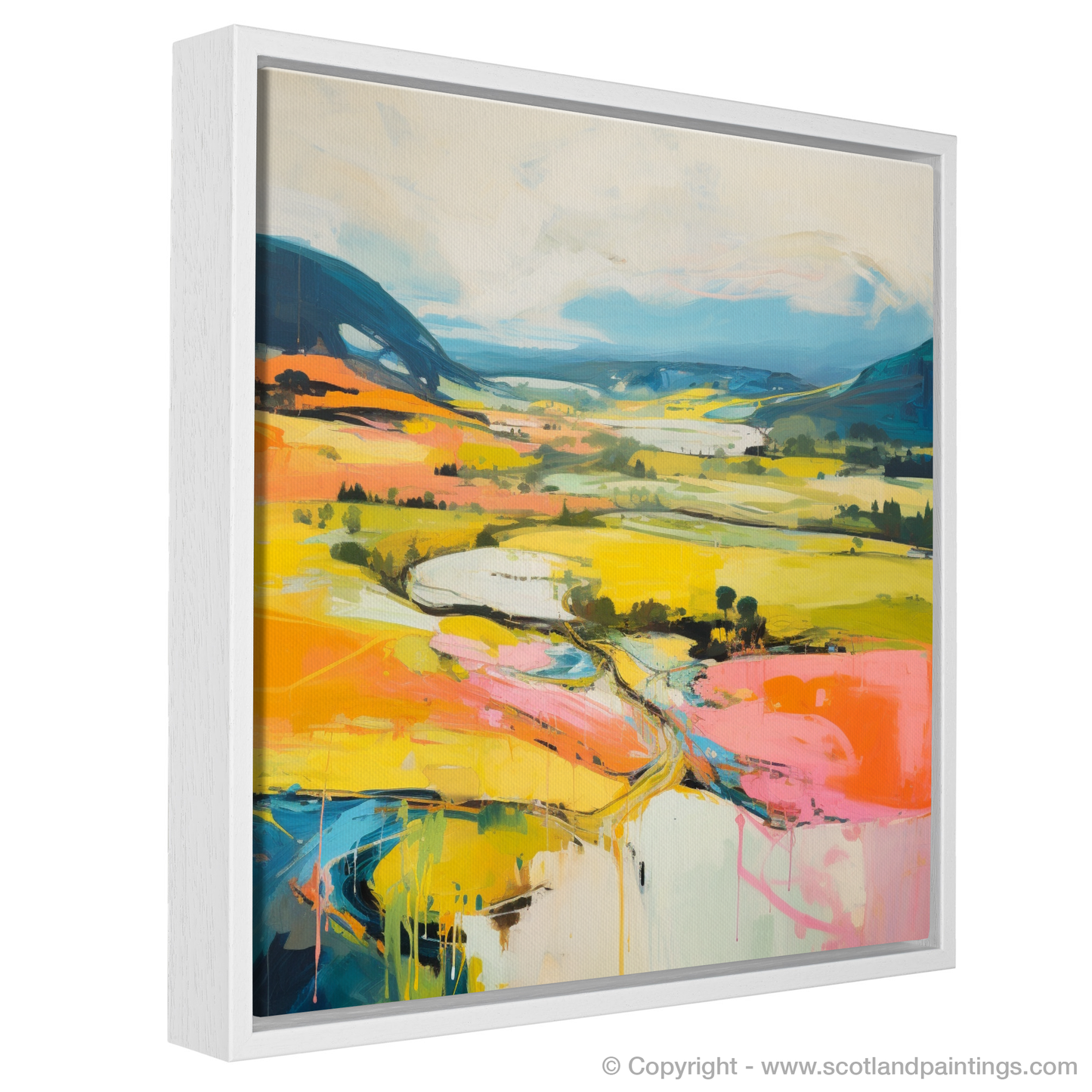 Painting and Art Print of Glen Tilt, Perthshire in summer entitled "Summer Vibrance of Glen Tilt".