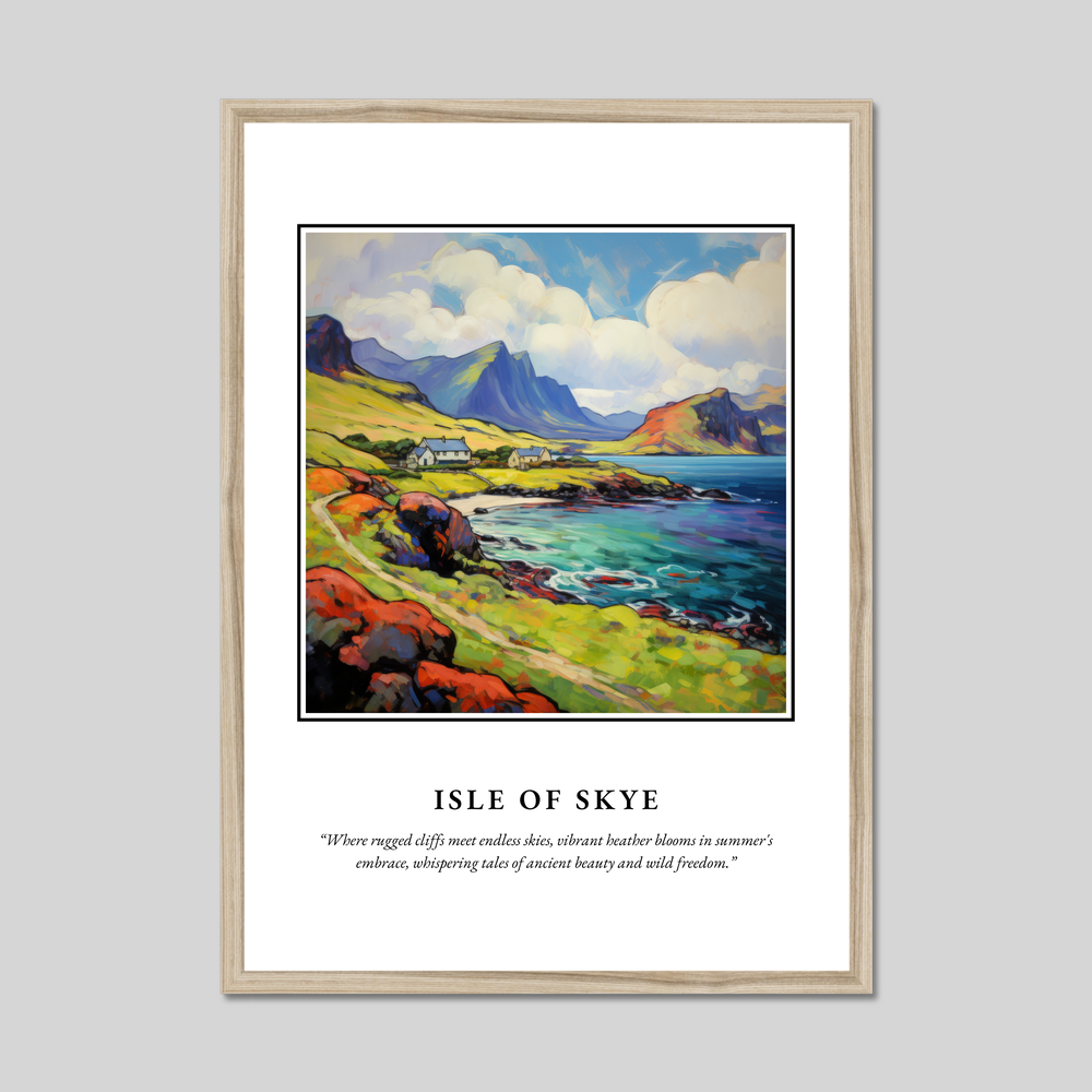 Poster in a natural frame