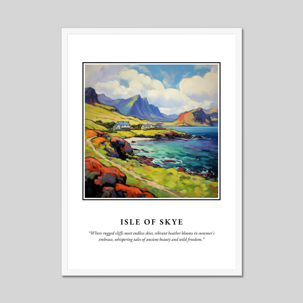 Poster in a white frame