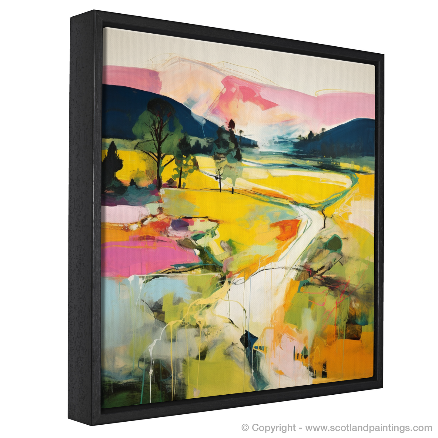Painting and Art Print of Glen Tanar, Aberdeenshire in summer entitled "Summer Vibrance of Glen Tanar Aberdeenshire".
