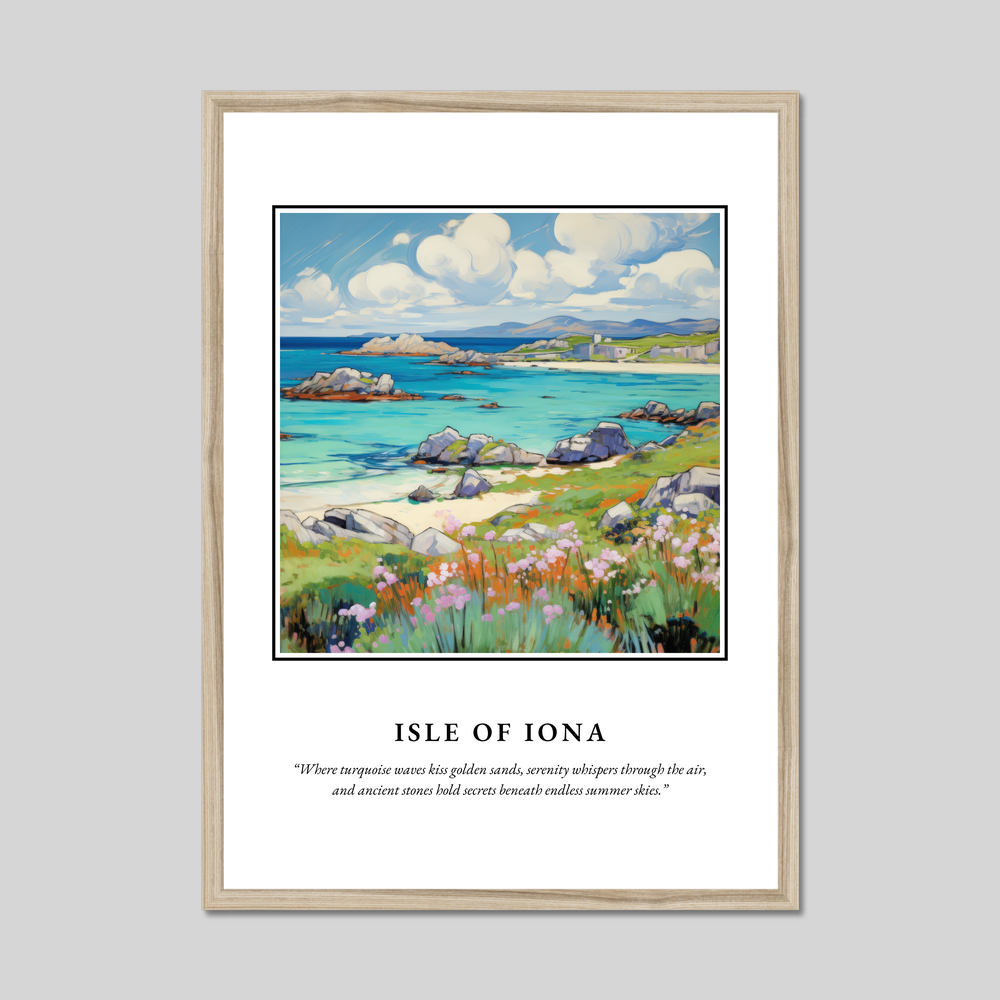 Poster in a natural frame