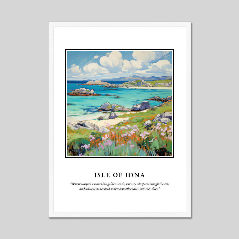 Poster in a white frame