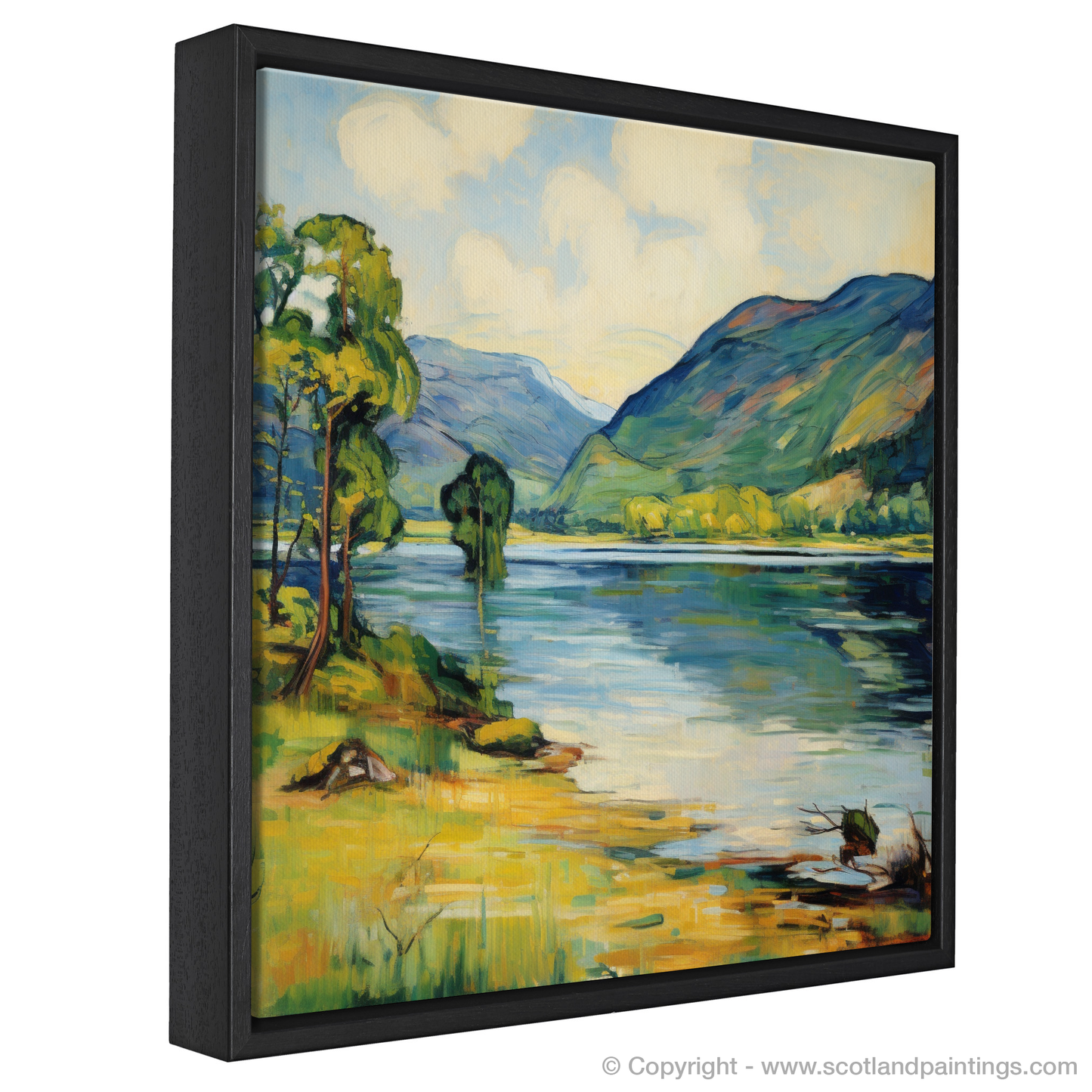 Painting and Art Print of Loch Voil in summer entitled "Summer Radiance of Loch Voil".