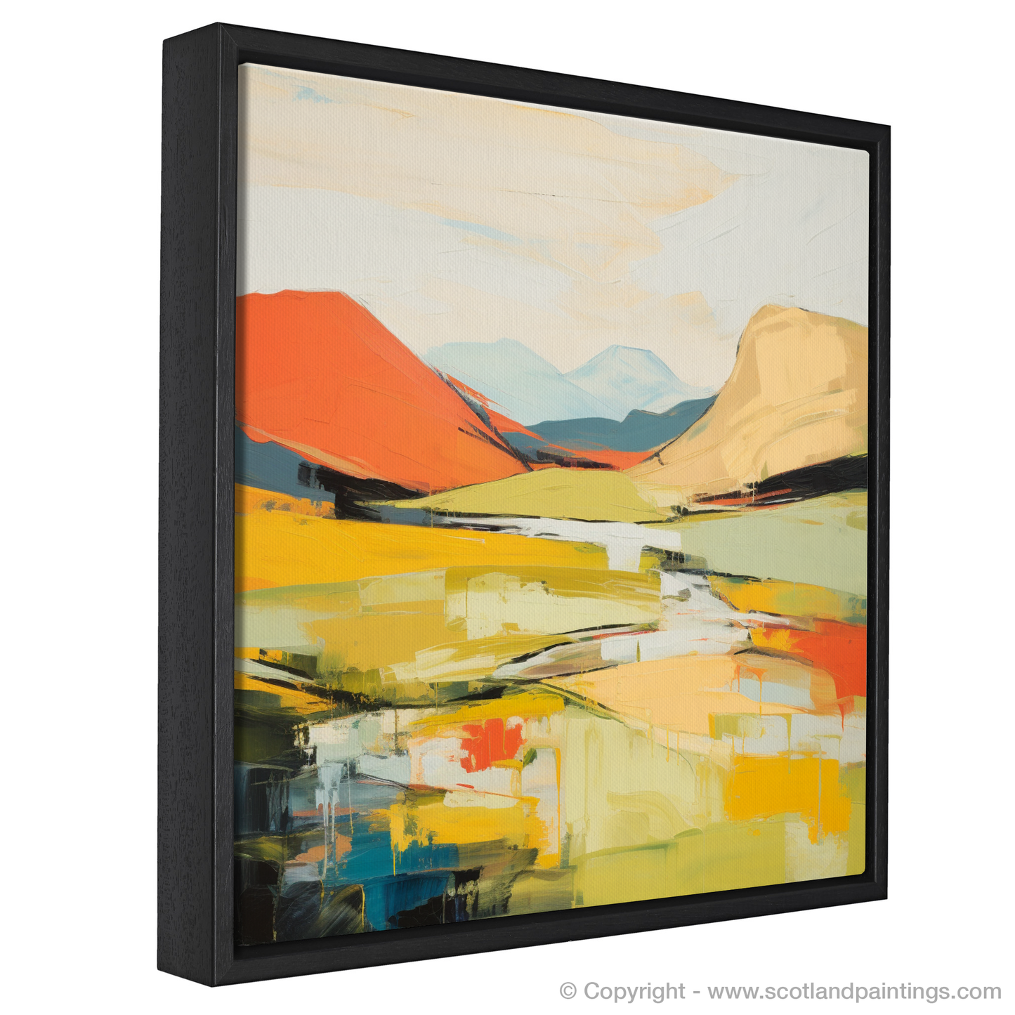 Painting and Art Print of Glen Garry, Highlands in summer entitled "Summer Blaze in Glen Garry Highlands".
