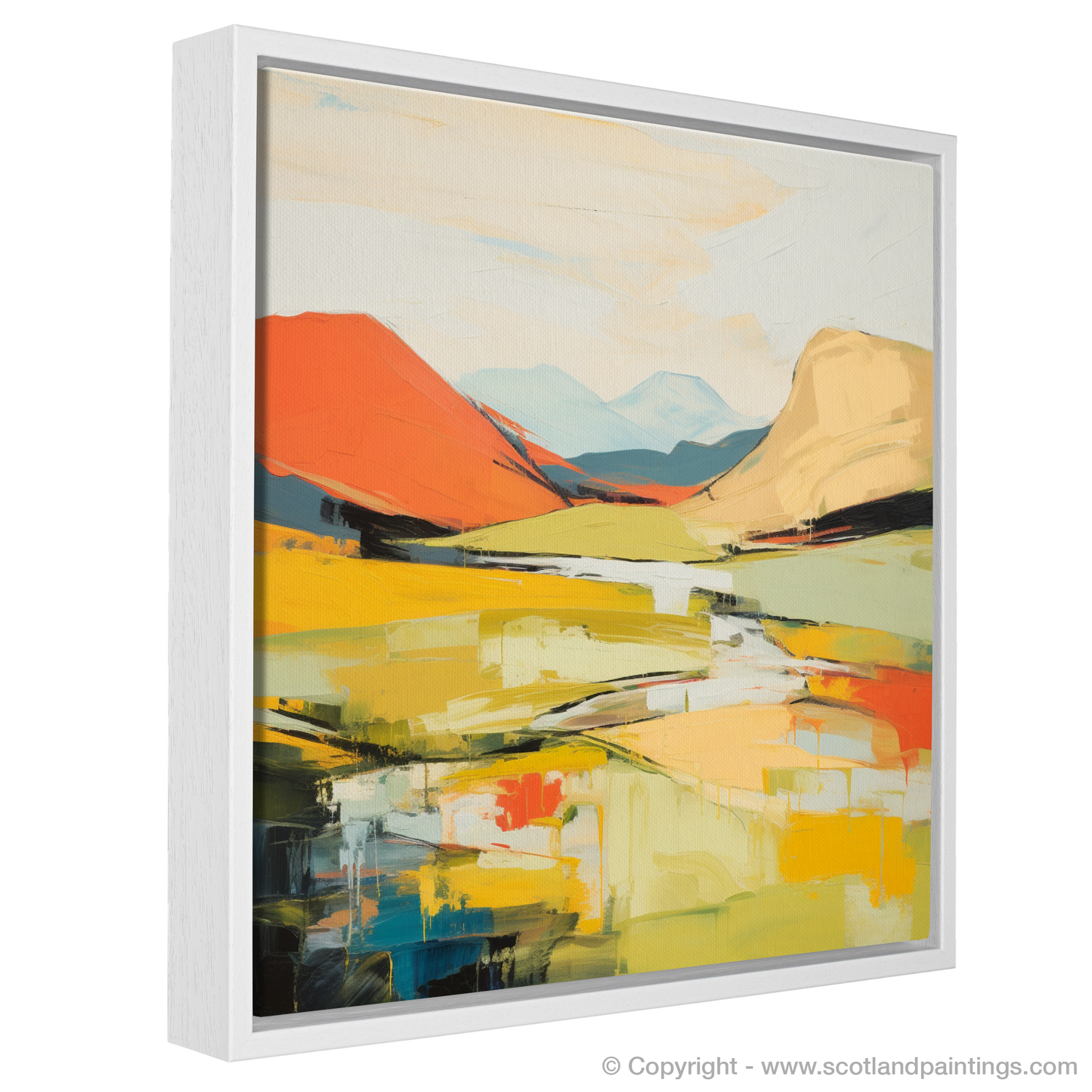 Painting and Art Print of Glen Garry, Highlands in summer entitled "Summer Blaze in Glen Garry Highlands".