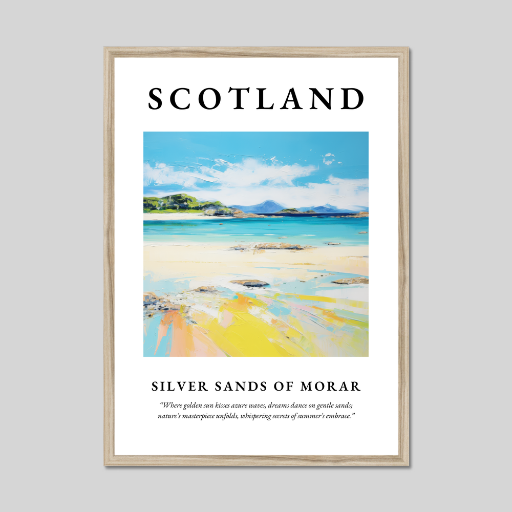 Poster in a natural frame with the word Scotland