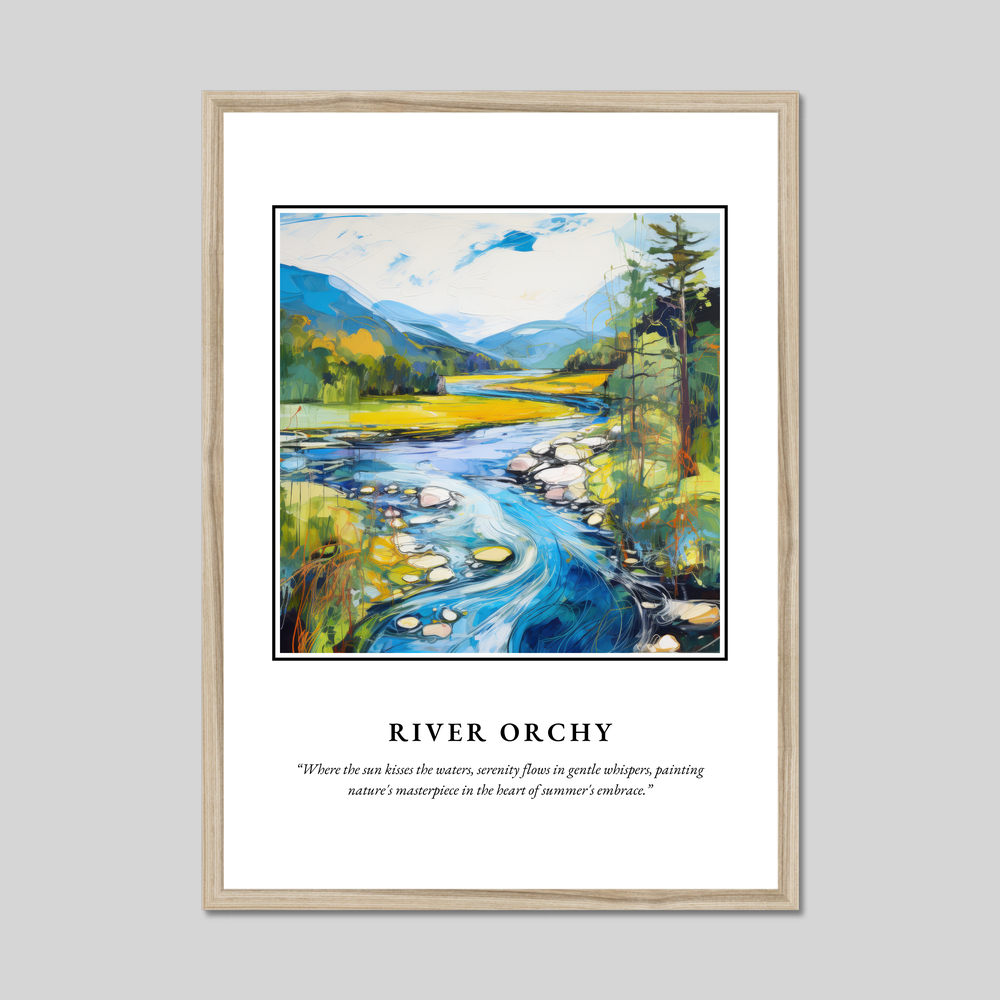 Poster in a natural frame