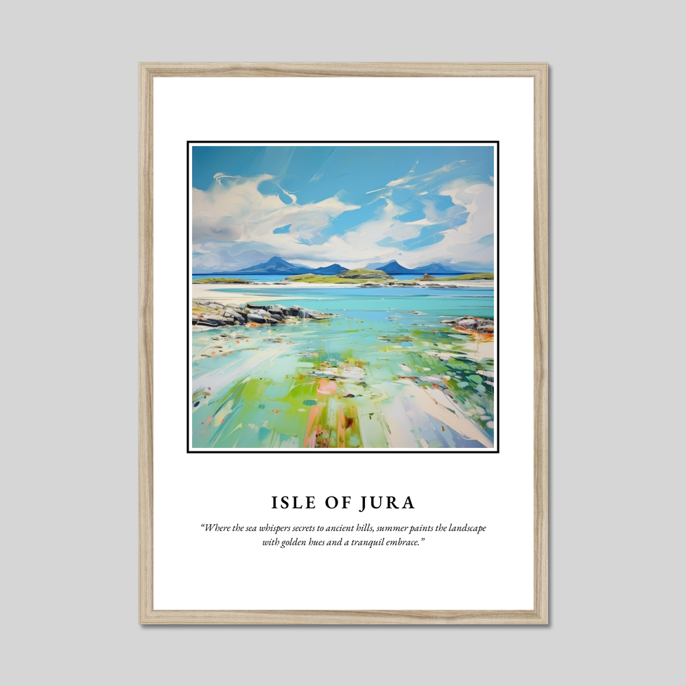 Poster in a natural frame