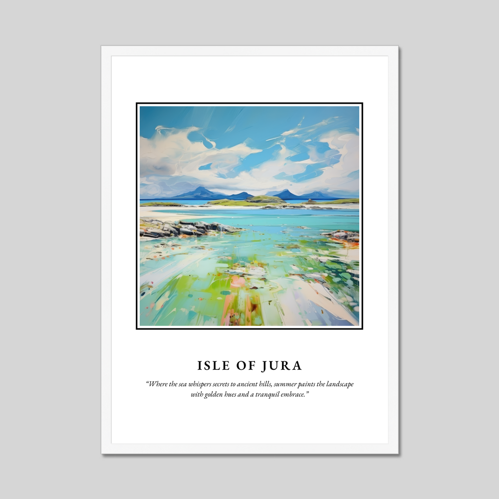 Poster in a white frame