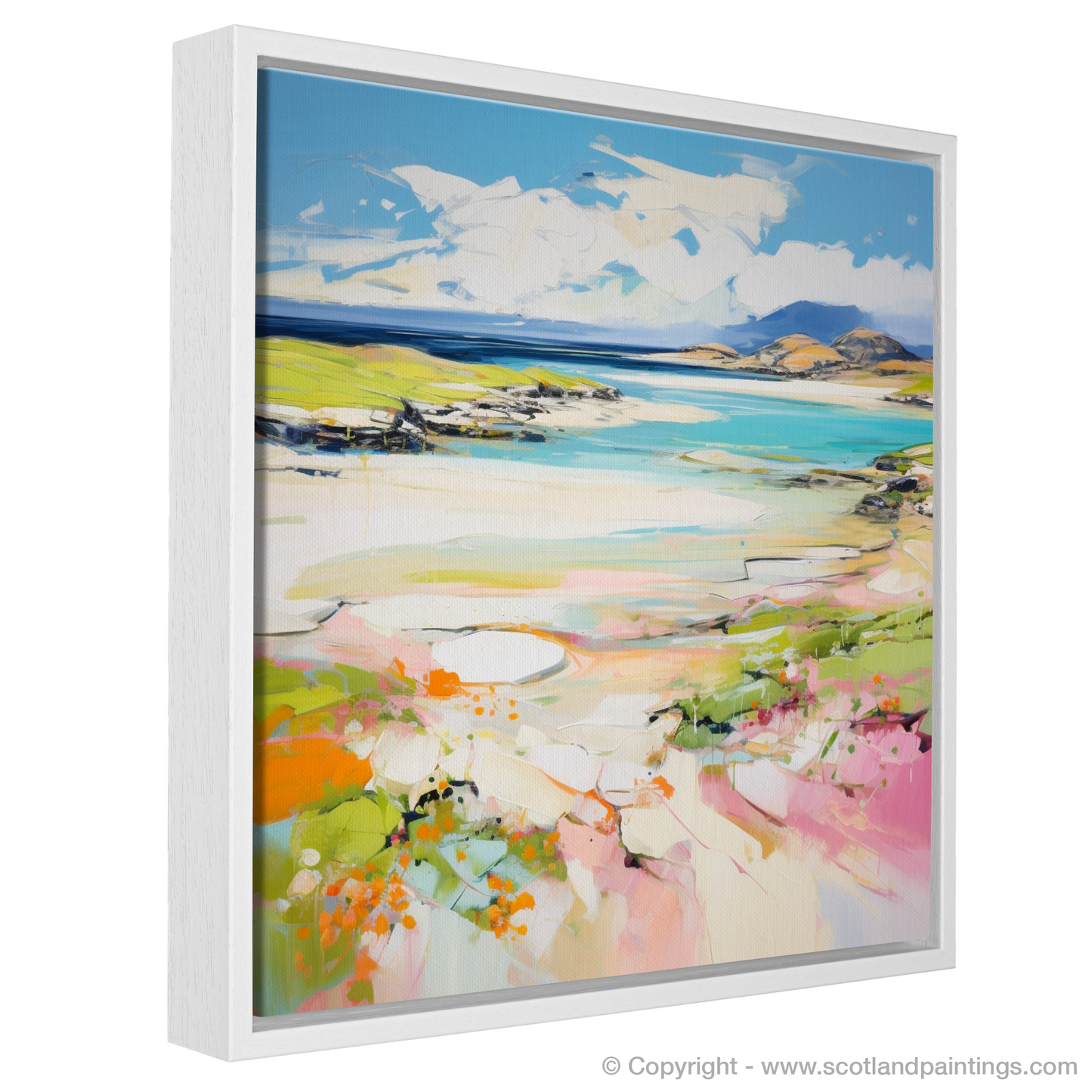 Painting and Art Print of Isle of Barra, Outer Hebrides in summer entitled "Summer Splendour of Isle of Barra".