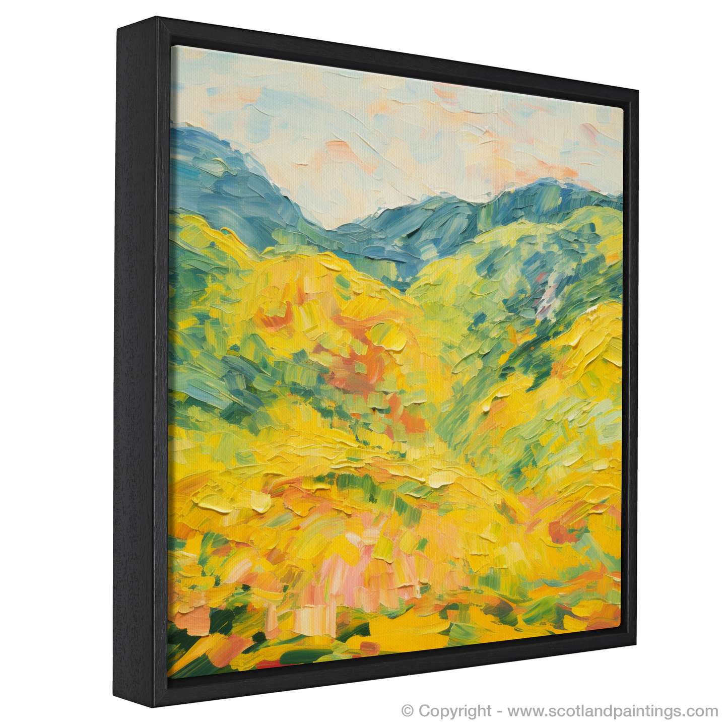 Painting and Art Print of Glen Garry, Highlands in summer entitled "Summer Abstraction of Glen Garry Highlands".