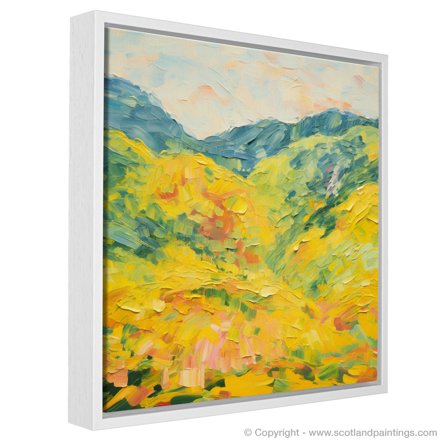 Painting and Art Print of Glen Garry, Highlands in summer entitled "Summer Abstraction of Glen Garry Highlands".