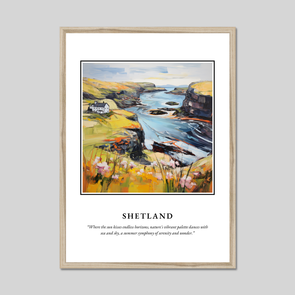 Poster in a natural frame