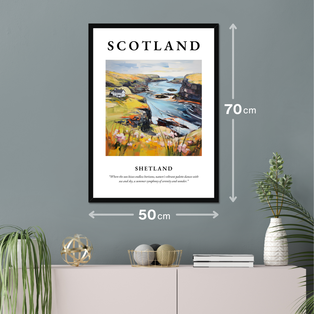 Poster of Shetland hanging on a wall