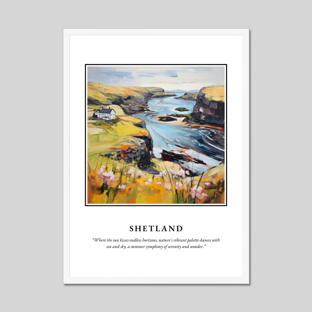 Poster in a white frame