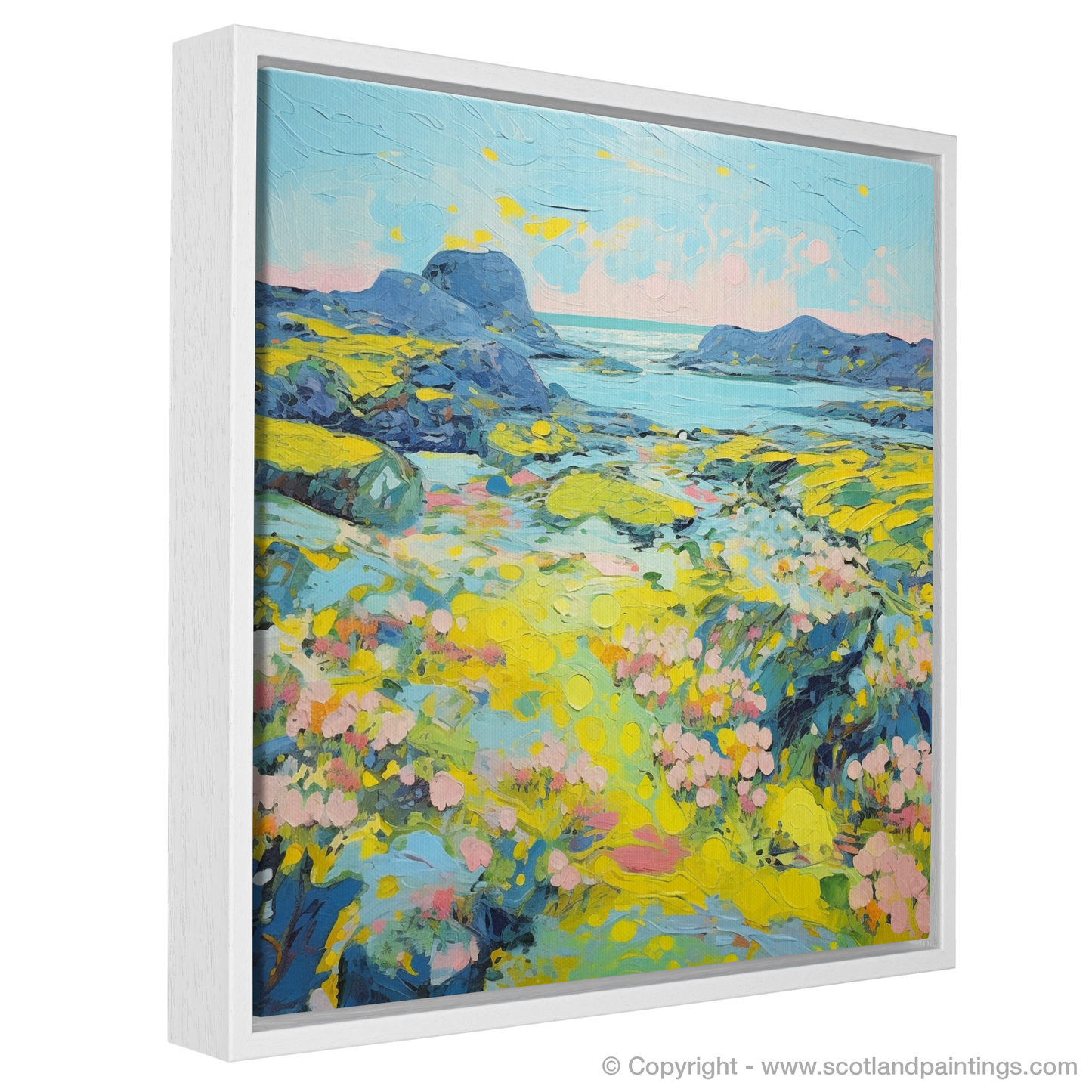 Painting and Art Print of Isle of Lewis, Outer Hebrides in summer entitled "Hebridean Summer Symphony".
