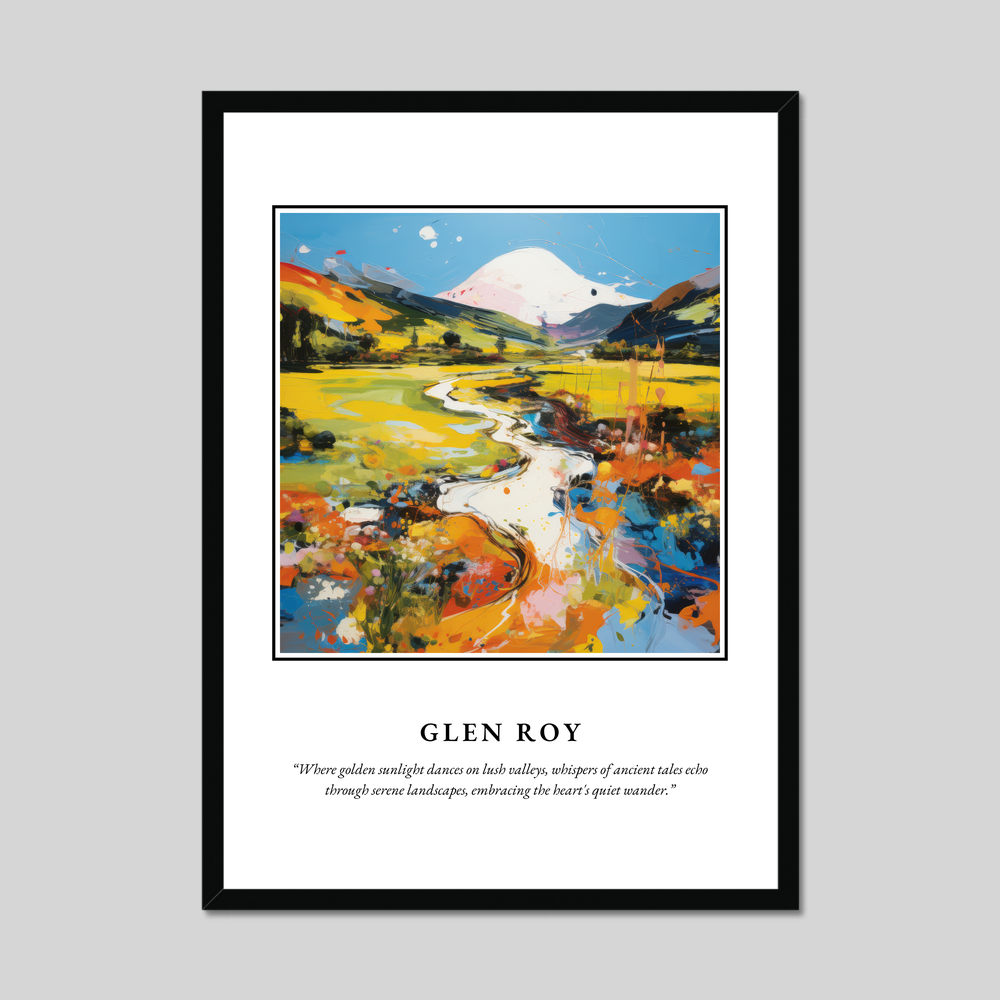 Poster in a black frame