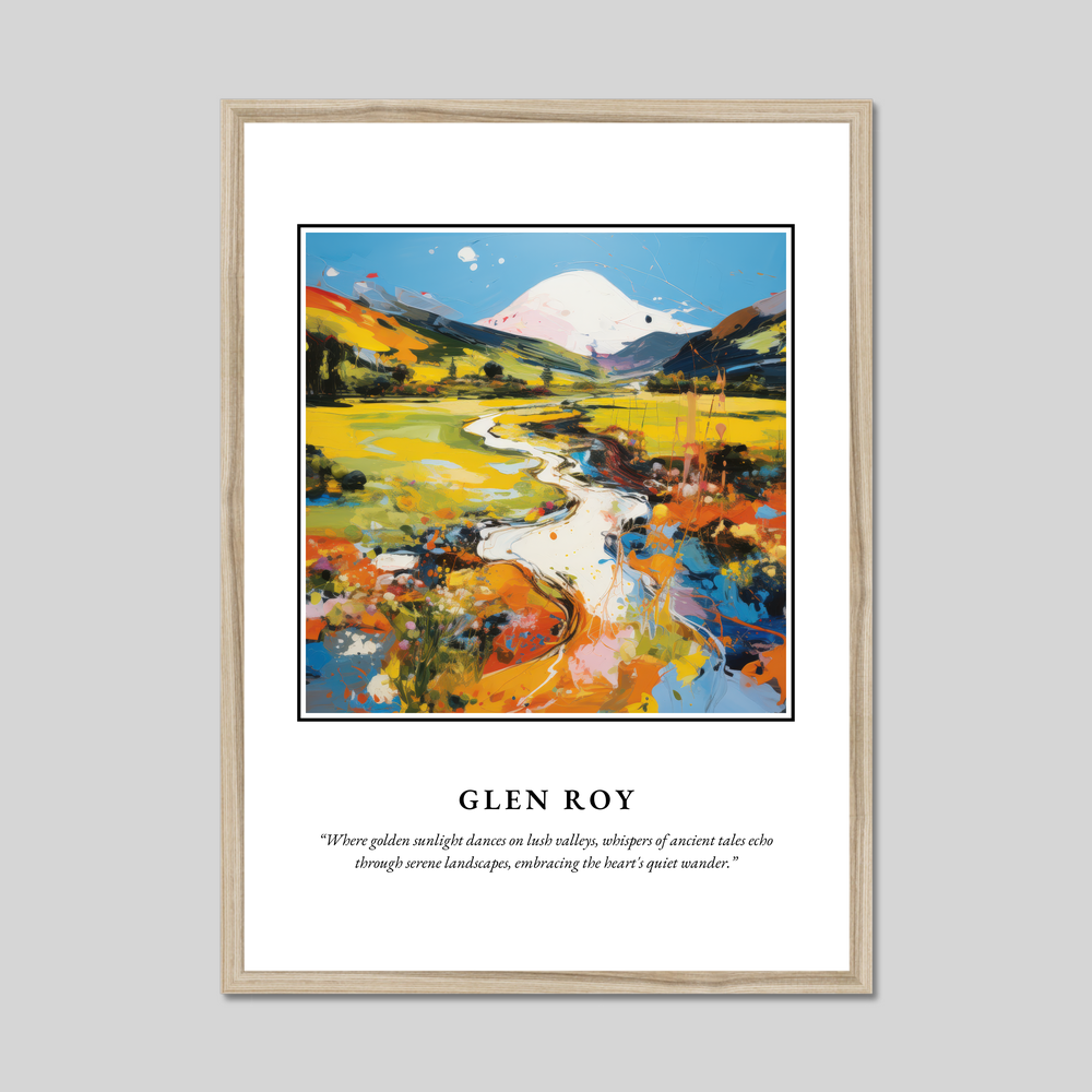 Poster in a natural frame