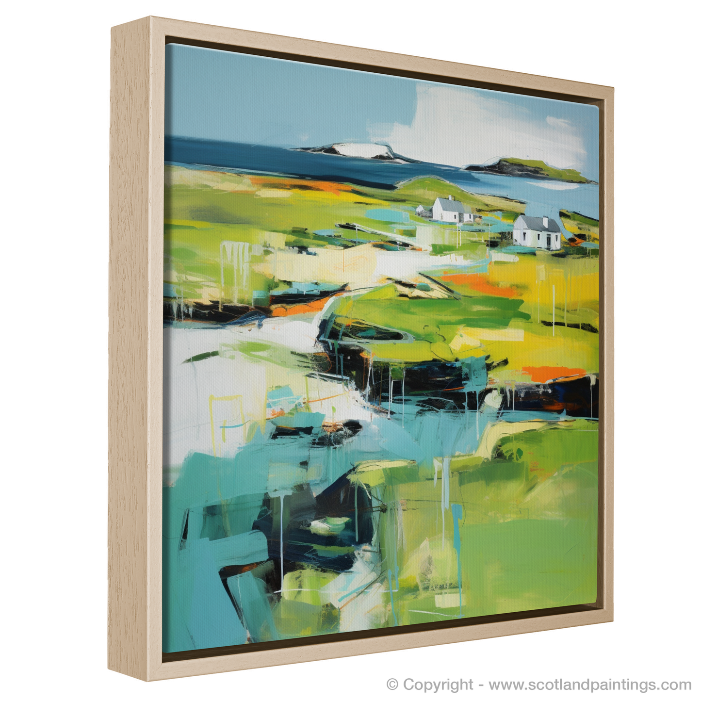 Painting and Art Print of Isle of Lewis, Outer Hebrides in summer entitled "Summer Vibrance on Isle of Lewis".