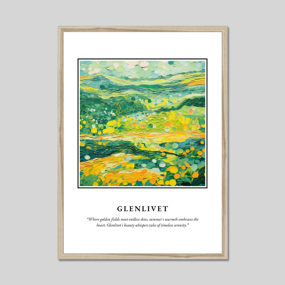 Poster in a natural frame