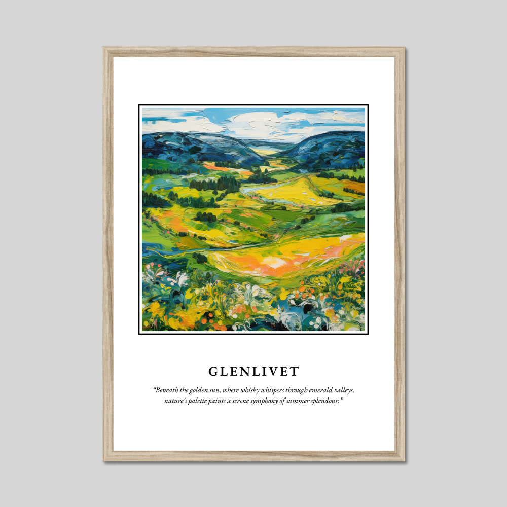 Poster in a natural frame