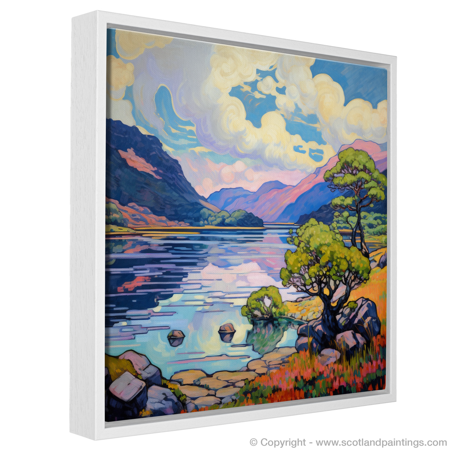Painting and Art Print of Loch Morar, Highlands in summer entitled "Summer Serenade at Loch Morar".
