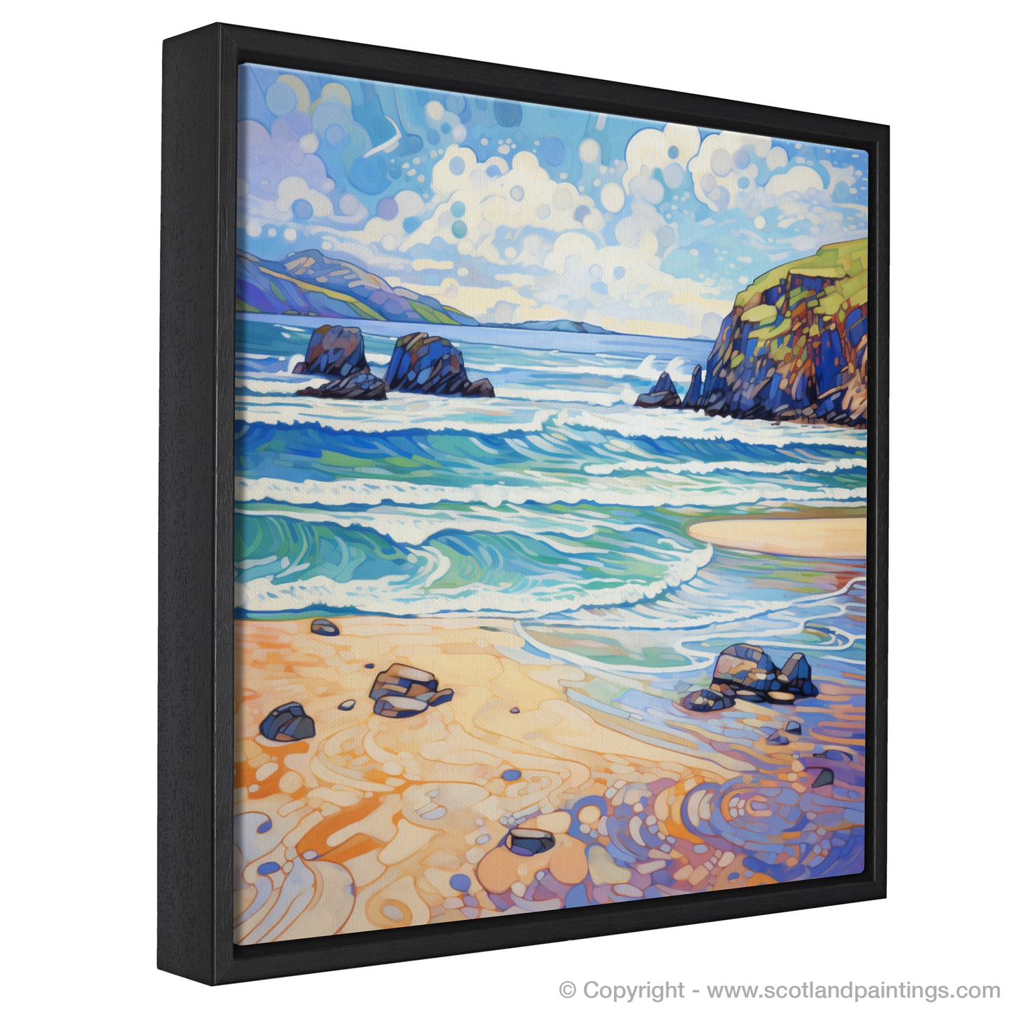 Painting and Art Print of Durness Beach, Sutherland in summer entitled "Summer Serenade at Durness Beach".