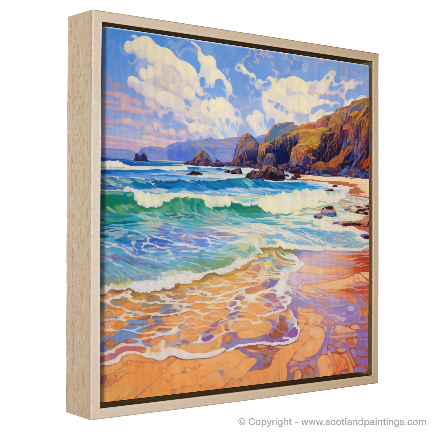 Painting and Art Print of Durness Beach, Sutherland in summer entitled "Summer Serenade at Durness Beach".