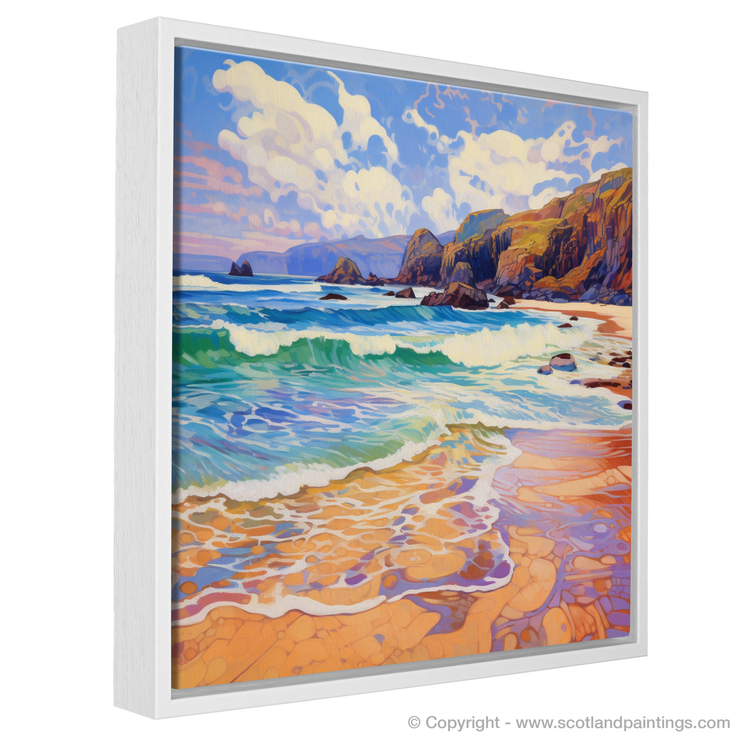 Painting and Art Print of Durness Beach, Sutherland in summer entitled "Summer Serenade at Durness Beach".